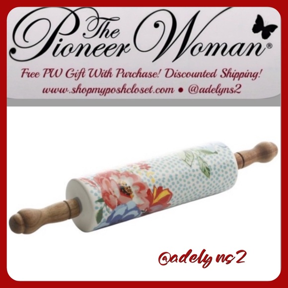Retired 🌺 EUC Pioneer Woman Melody Rolling Pin - Picture 1 of 4